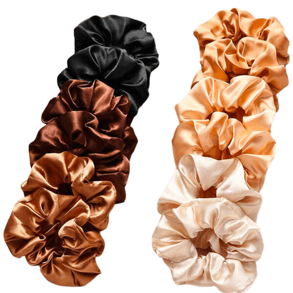 Nobrand - Kit Scrunchie Xuxinha de Cetim Liso Multicor (12 Peças)