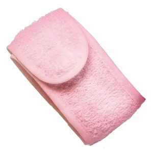 Santa Clara - Faixa para Cabelo Atoalhada com Velcro Rosa