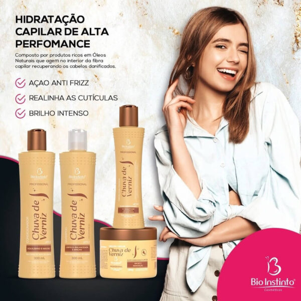 Bio Instinto Chuva de Verniz - Kit Brilho Intenso Antifrizz (4 Produtos) - Imagem 2
