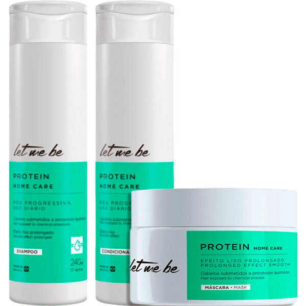 Let Me Be Home Care Protein - Kit Pós Progressiva Trio (3 Produtos)