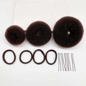 Nobrand - Kit Acessórios para Coque Rosquinha Preto (30 Peças)