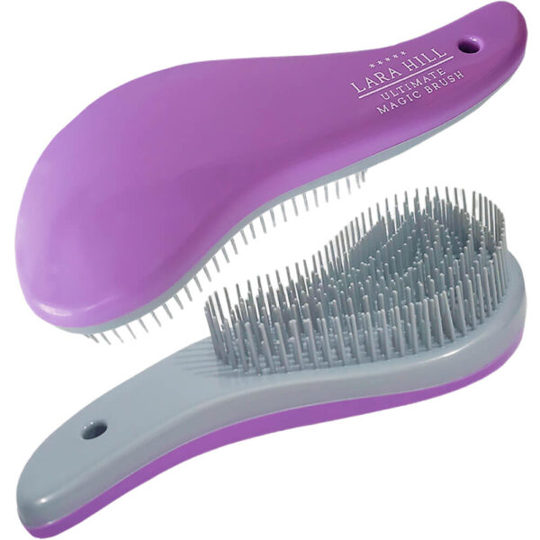 Lara Hill Ultimate Magic Brush - Escova Mágica Desembaraçante Lilás com Cinza