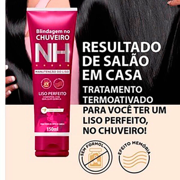 Belkit NH New Hair - Máscara Blindagem no Chuveiro Liso Perfeito 150ml - Imagem 3