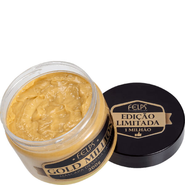 Felps Gold Million - Máscara Desmaia Cabelo 300g - Imagem 3