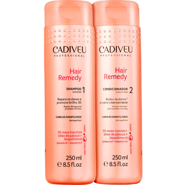 Cadiveu Hair Remedy - Kit de Tratamento Cabelos Danificados Duo (2 Produtos)