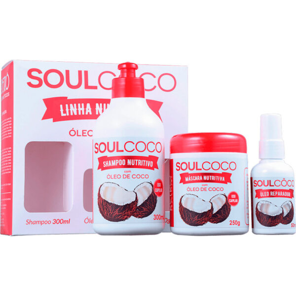 Retrô Soul Coco - Kit Nutritivo Óleo de Coco Reparador (3 Produtos) - Imagem 3