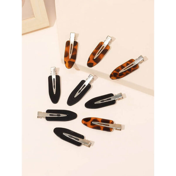 Nobrand - Kit Grampos de Cabelo Simples Oncinha e Preto (10 Peças) - Imagem 2