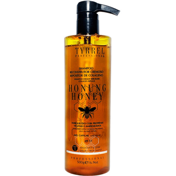 Tyrrel Honung Honey - Shampoo Reconstrutor Reposição de Colágeno Mel Capilar 500g