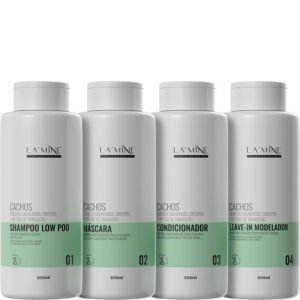 La'Mine Cachos - Kit Cabelos Cacheados Completo (4 Produtos)