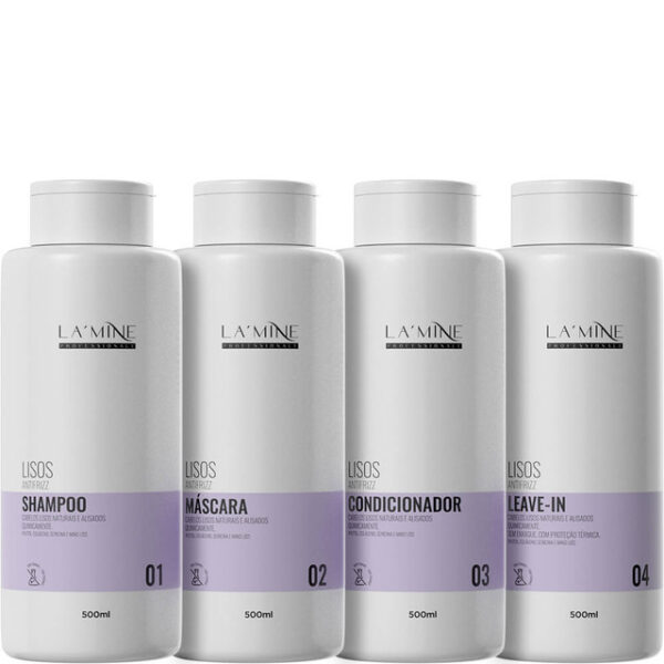 La'Mine Lisos - Kit Antifrizz Completo (4 Produtos)