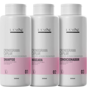 La'Mine Cronograma Capilar - Kit HNR Trio (3 Produtos)
