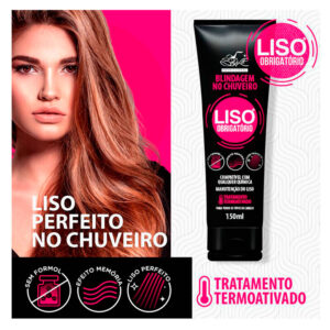 Belkit Liso Obrigatório - Máscara Blindagem no Chuveiro Tratamento Termoativo Efeito Memória 150ml