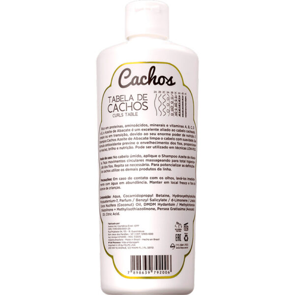 Felps Cachos - Shampoo Low Poo Azeite de Abacate 500ml - Imagem 2