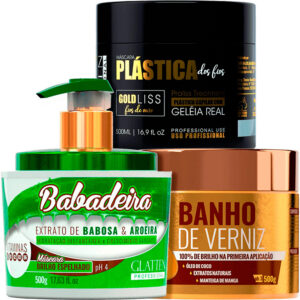 Glatten - Kit Cronograma Capilar Brilho Intenso Liss (3 Produtos)