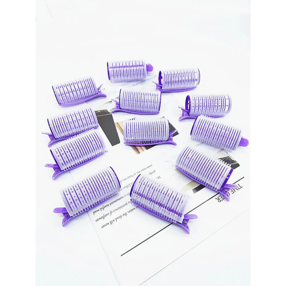 Nobrand - Kit Bobes de Cabelo com Velcro e Grampo Lilás (12 Peças) - Imagem 4