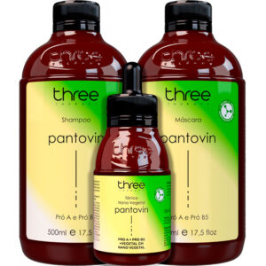 Three Therapy Pantovin - Kit de Crescimento Tônico (3 Produtos)
