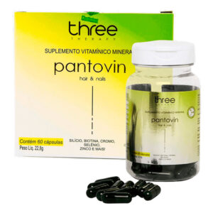 Three Therapy Pantovin - Cápsulas Crescimento e Fortalecimento Capilar 60 dias
