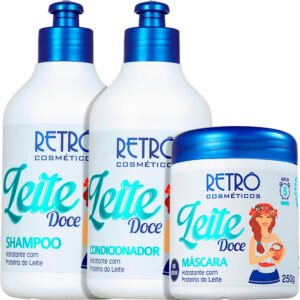 Retrô Leite Doce - Kit Hidratante Proteína do Leite Trio (3 Produtos)