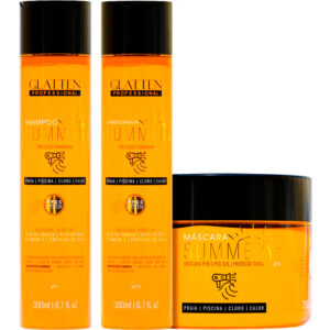 Glatten Summer - Kit Proteção Termoativa Trio (3 Produtos)