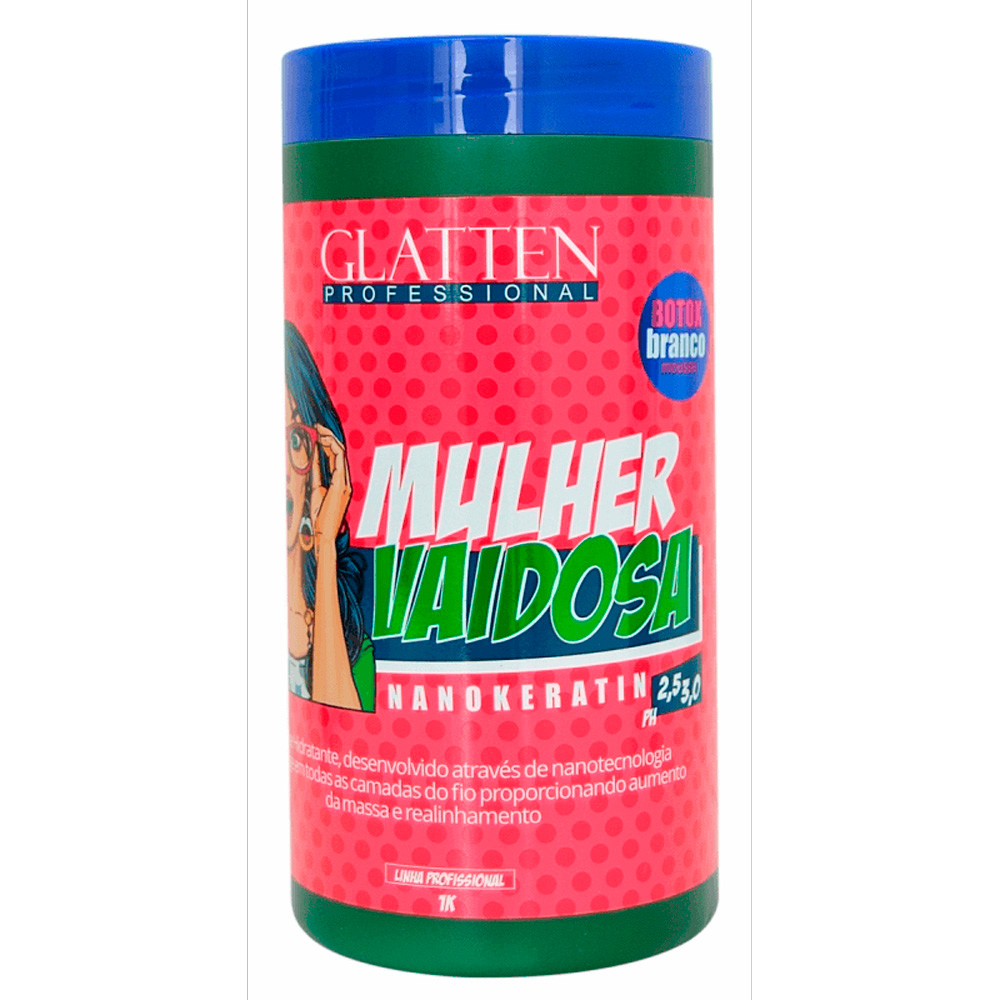 Glatten Mulher Vaidosa - Btox Branco Nanokeratin 1kg