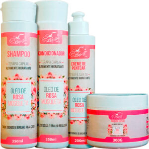 Belkit Rosa Mosqueta - Kit Terapia Capilar Hidratante (4 Produtos)