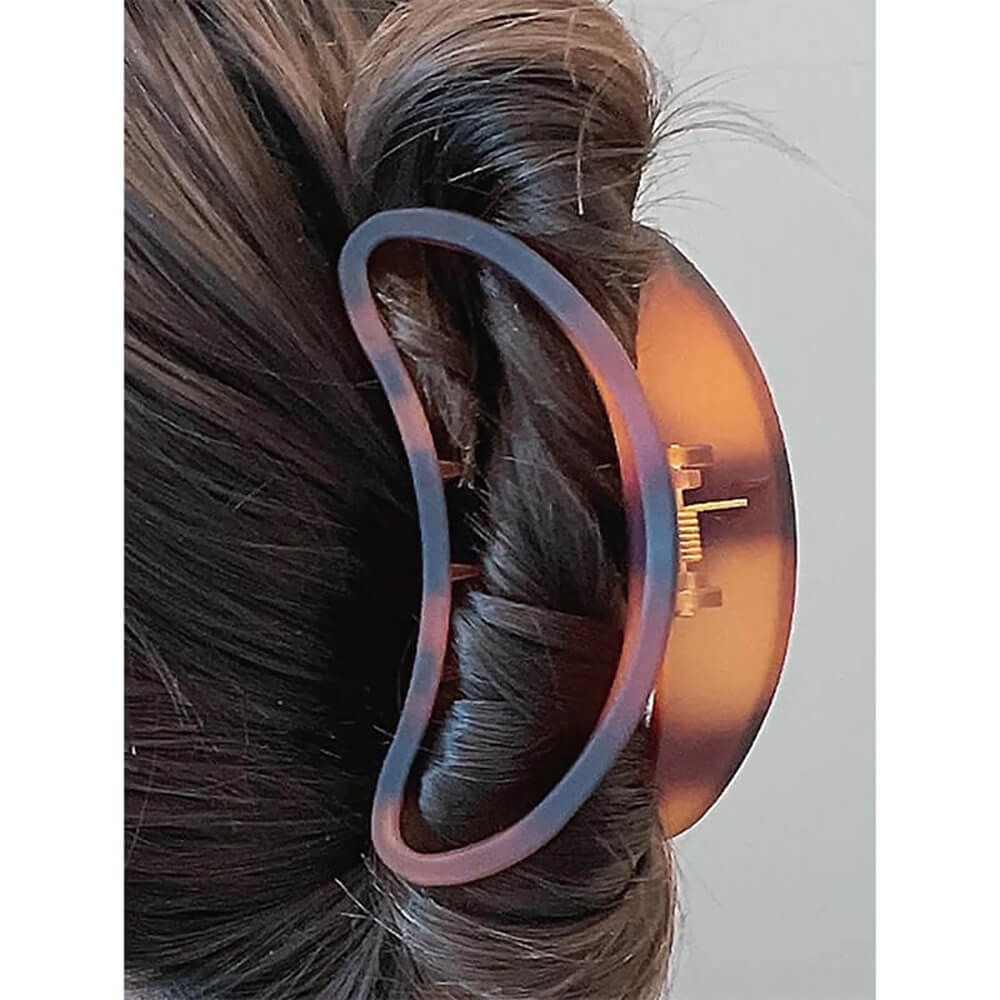 Nobrand - Presilha Piranha de Cabelo Meia Lua Vazada Marrom Degradê - Imagem 5