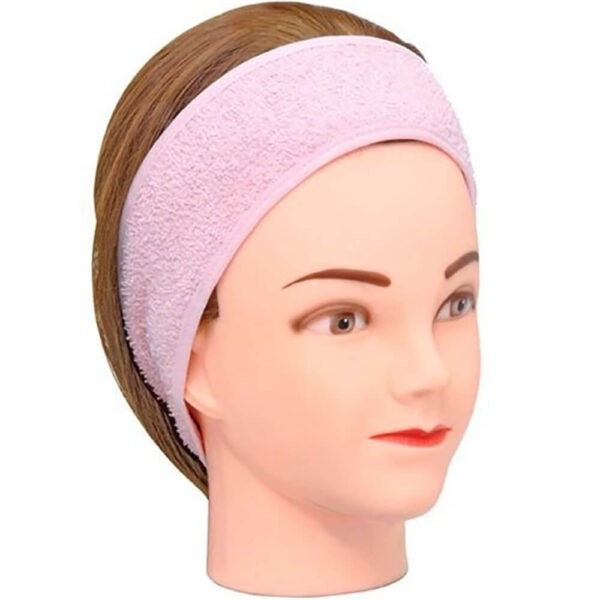 Santa Clara - Faixa para Cabelo Atoalhada com Velcro Rosa