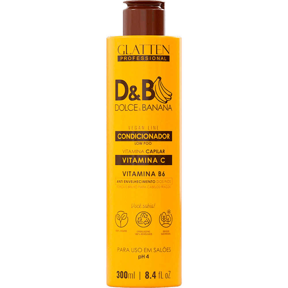 Glatten D&B Dolce Banana - Condicionador Vitamina Capilar 300ml