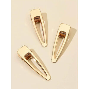 Nobrand - Kit Grampos de Cabelo Gota de Água Dourado (3 Peças)