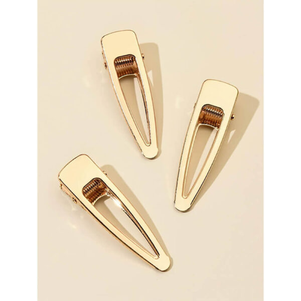Nobrand - Kit Grampos de Cabelo Gota de Água Dourado (3 Peças) - Imagem 2