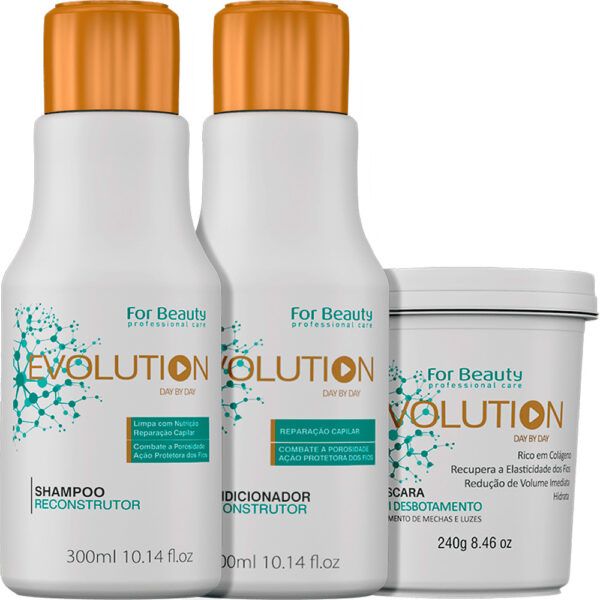 For Beauty Evolution - Kit Reconstrutor Cabelos Tingidos Trio (3 Produtos)