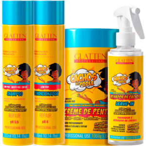 Glatten Cachos do Poder - Kit Repair Uso Diário Completo (4 Produtos)