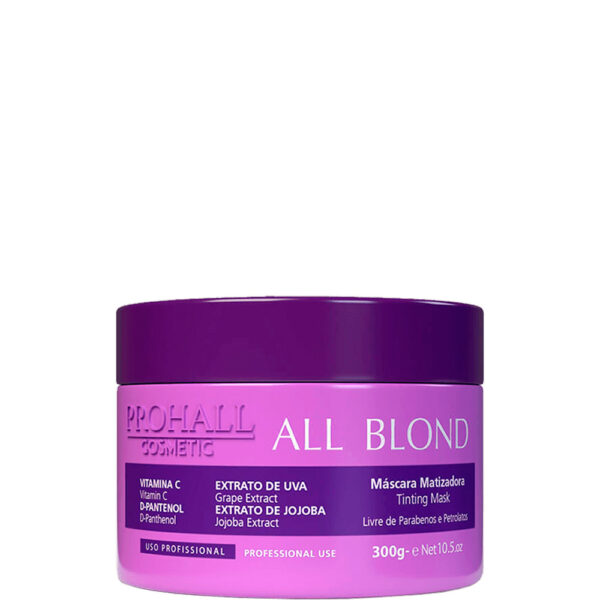 Prohall All Blond - Máscara Matizadora Nutrição para Loiros 300g
