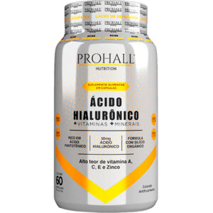 Prohall Ácido Hialurônico - Rejuvenescedor Antirrugas Cápsulas 60 dias