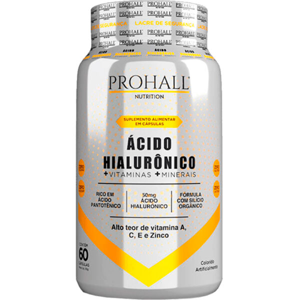Prohall Ácido Hialurônico - Rejuvenescedor Antirrugas Cápsulas 60 dias