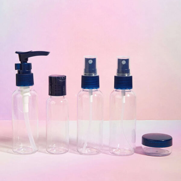 Nobrand - Kit Viagem Frascos Diversos Cristal com Azul (5 Peças) - Imagem 4