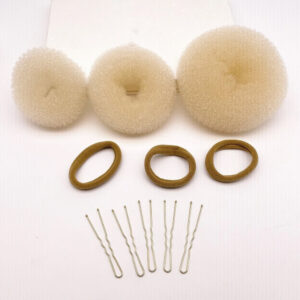 Nobrand - Kit Acessórios para Coque Rosquinha Bege (30 Peças)