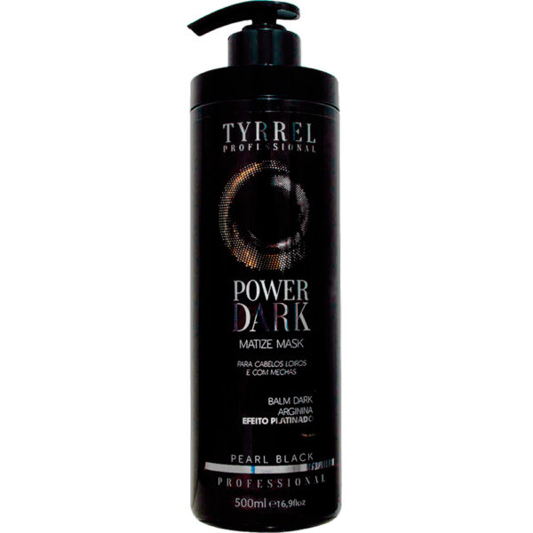 Tyrrel Power Dark - Máscara Matizadora Preto Perolado Efeito Platinado 500ml