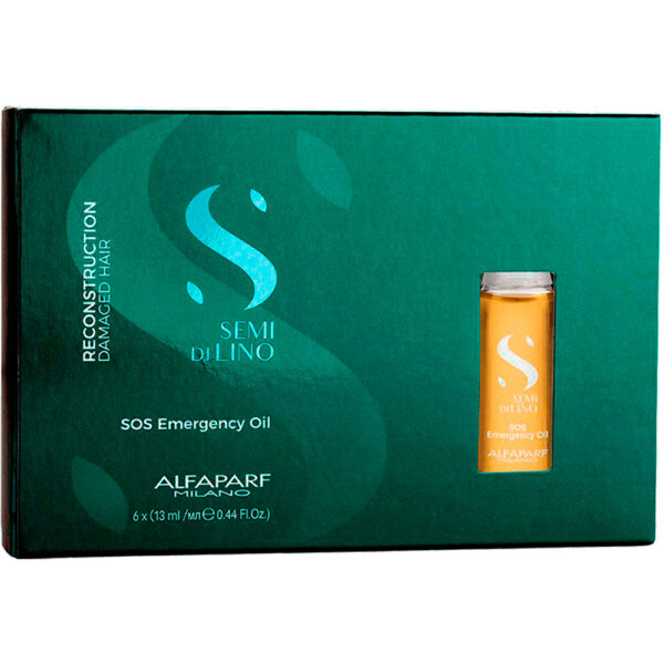 Alfaparf Semi Di Lino Reconstruction - Ampola SOS Emergency Oil 13ml - Imagem 3