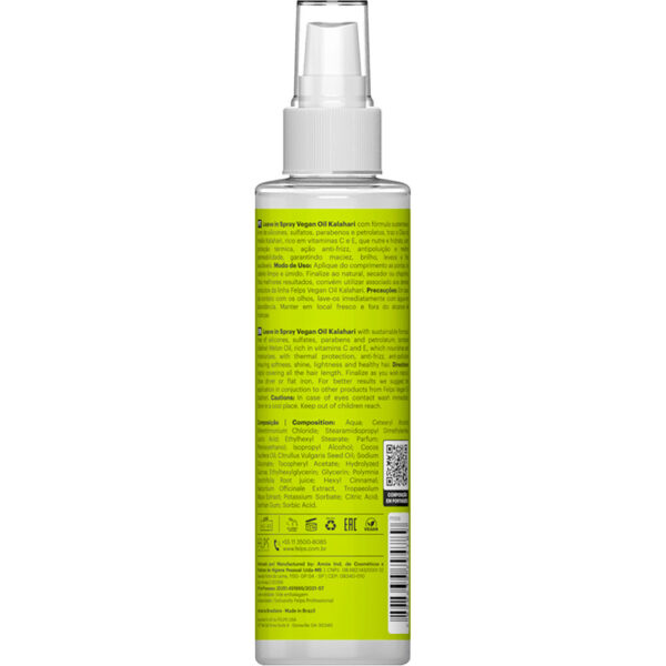 Felps Vegan Oil - Leave-in Spray Óleo de Kalahari 120ml - Imagem 2