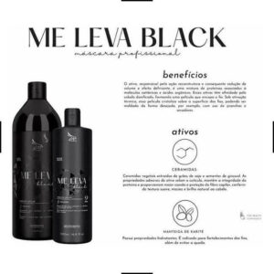 Zap Me Leva Black - Kit Escova Progressiva Ceramidas e Sericina 2x 500ml
