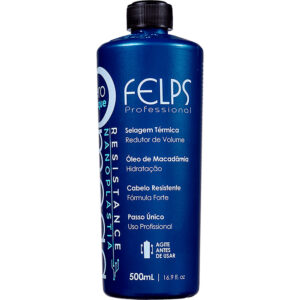 Felps Omega Zero Nanoplastia - Escova Progressiva Resistance Cabelos Fortes Sem Formol 500ml