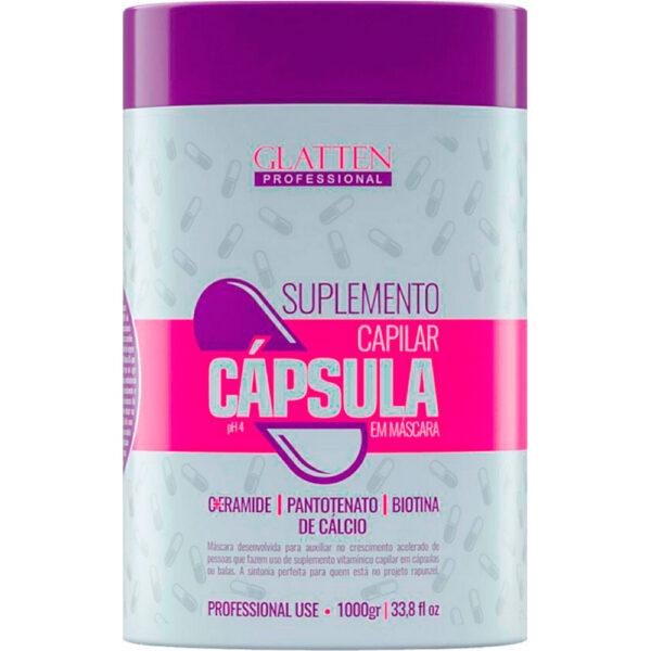 Glatten Cápsula Suplemento Capilar - Máscara Crescimento e Antiqueda 1kg