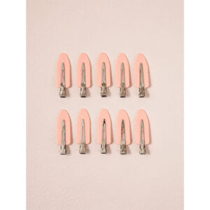 Nobrand - Kit Grampos de Cabelo Reto Sem Dobra Rosa (10 Peças)