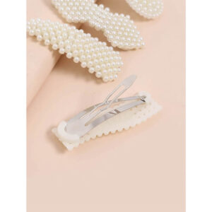 Nobrand - Kit Grampos de Cabelo Pérola Artificial Branco (10 Peças)