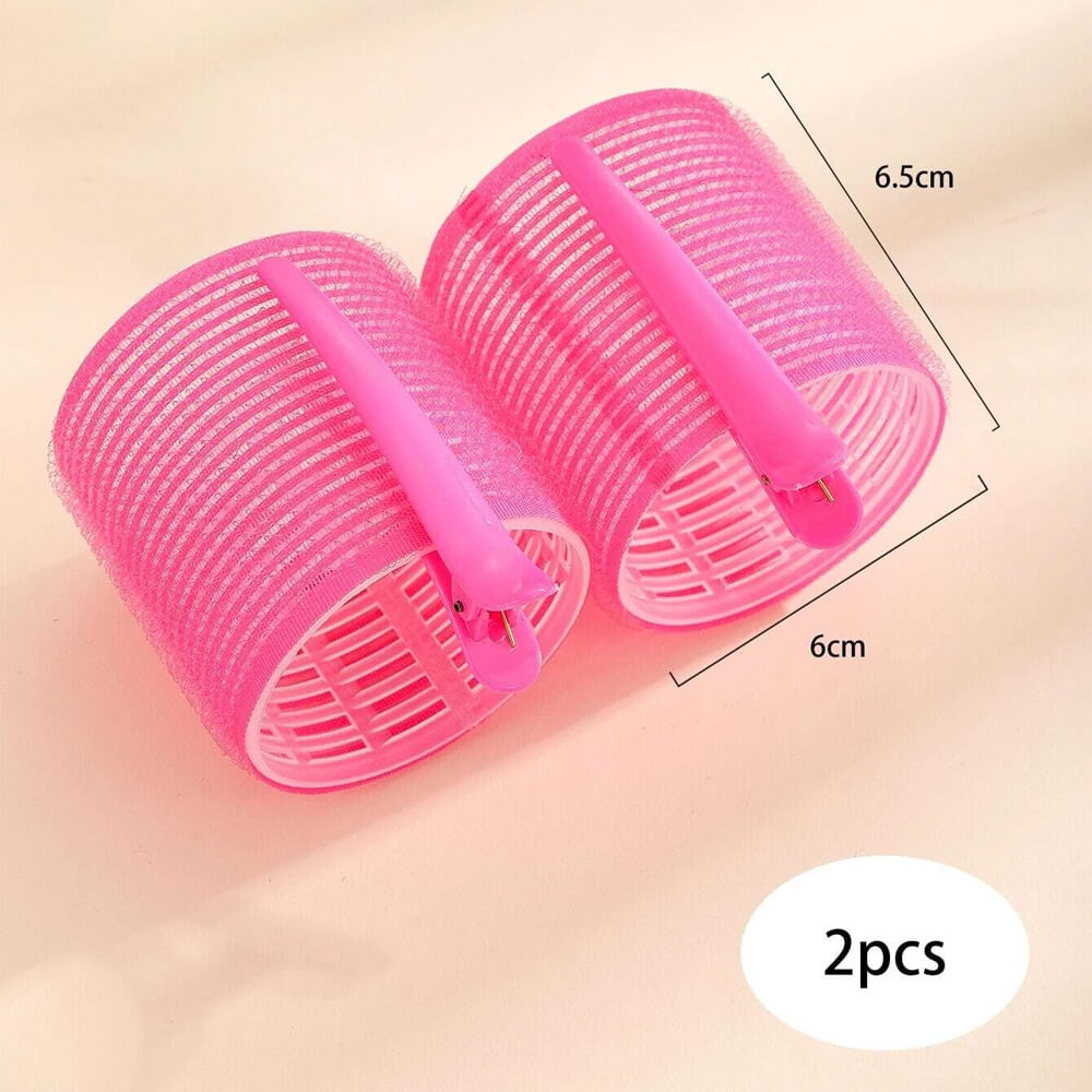 Nobrand - Kit Bobes de Cabelo com Velcro e Grampo Rosa (2 Peças) - Imagem 4