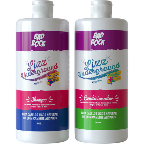 Bad Rock Lizz Underground - Kit Efeito Liso Duo (2 Produtos)