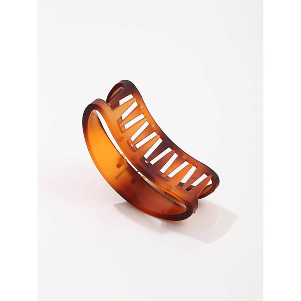 Nobrand - Presilha Piranha de Cabelo Meia Lua Vazada Marrom Degradê - Imagem 4