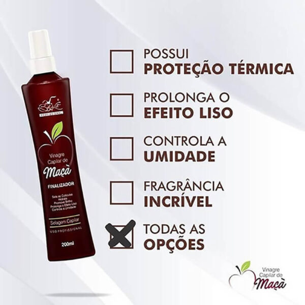 Belkit Vinagre de Maçã - Finalizador Revitalização e Selagem Capilar 200ml - Imagem 2