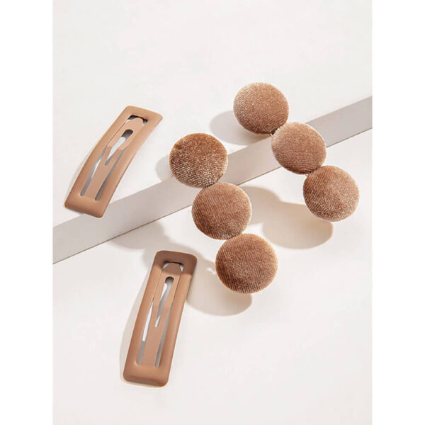 Nobrand - Kit Grampos de Cabelo Geométricos Nude (4 Peças) - Imagem 4
